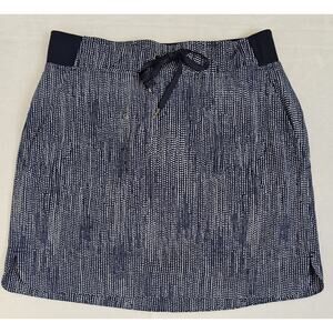 Athleta Womens Size 2 Midtown Skort Batik Print Dark Blue Athletic